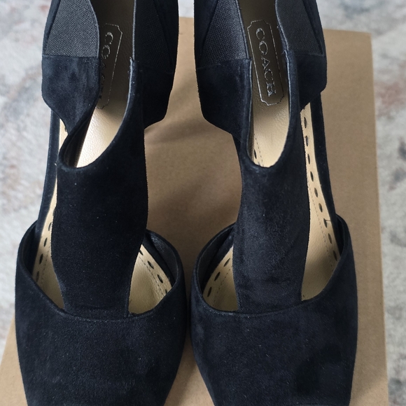 Coach Black Suede Heels - Picture 8 of 12
